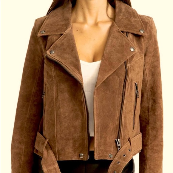 Anthropologie Brown Suede Biker Jacket (Brand: BlankNYC) - Picture 3 of 3